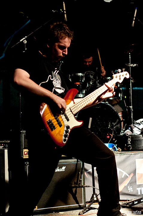 Bogdan Radovic playing bass guitar